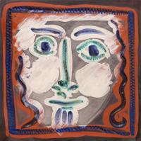 Pablo Picasso VISAGE AUX CHEVEUX BOUCLES Plaque, Madoura (A.R. 573) - Sold for $14,080 on 11-15-2025 (Lot 129).jpg